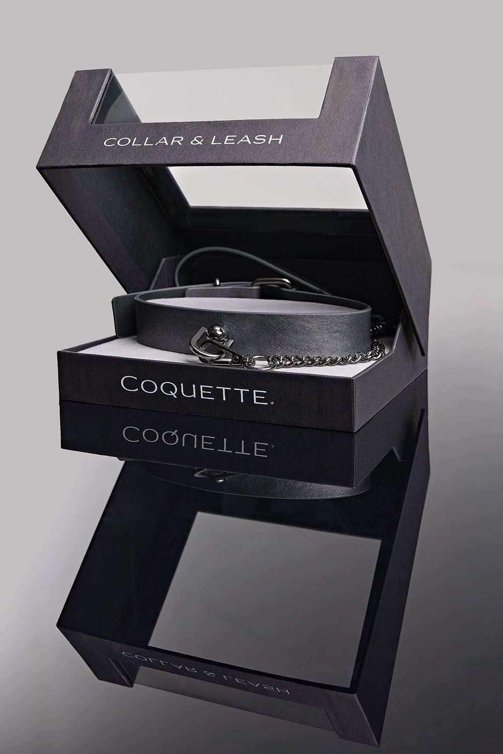 Coquette Pleasure Collar & Leash Grey - Image 8