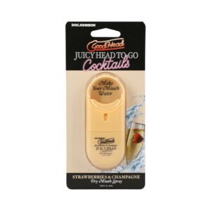 GoodHead Juicy Head Cocktails Dry Mouth Spray To-Go Strawberries & Champagne