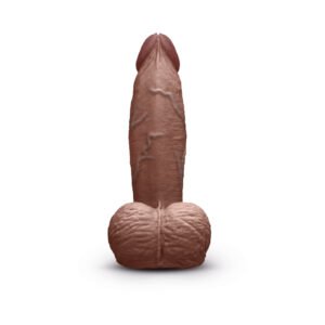 Alternative view of b-Vibe Slipskin Realistic Silicone Dildo 6 in. Girthy Brown