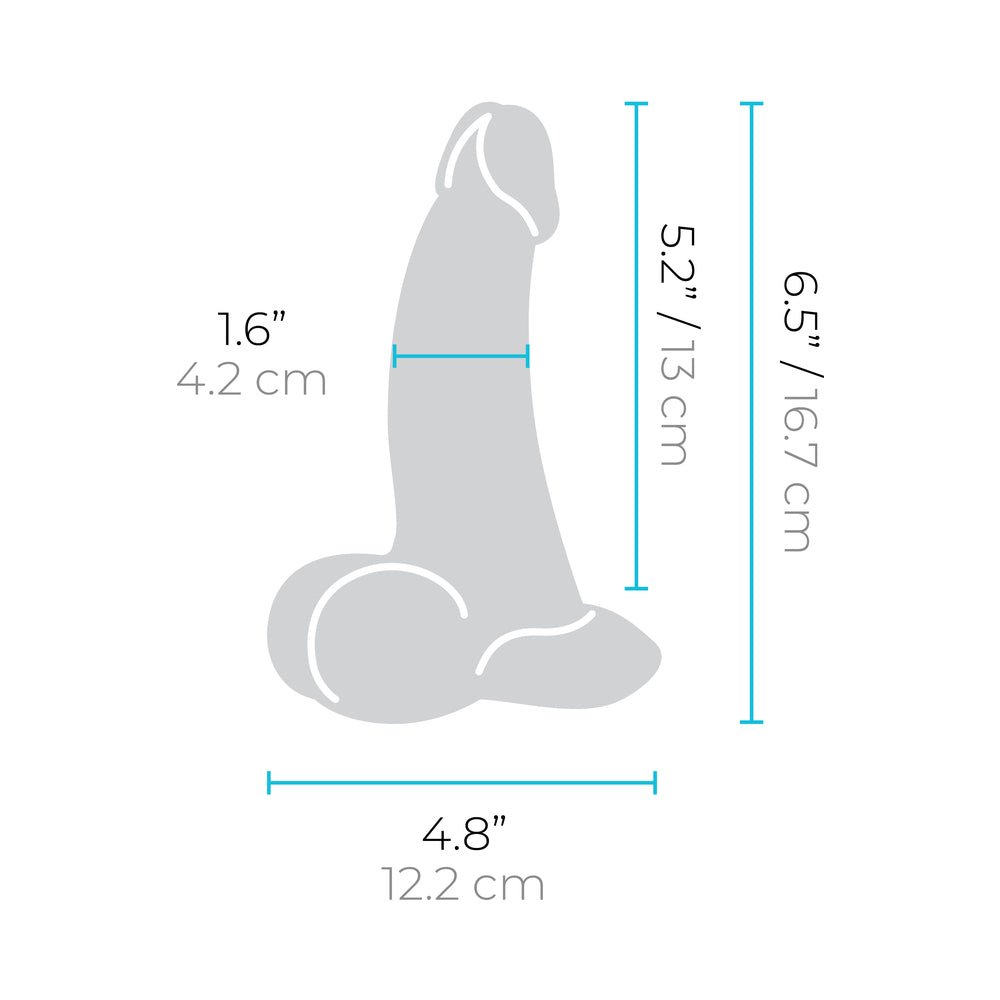b-Vibe Slipskin Realistic Silicone Dildo 6.5 in. Curved Mocha - Image 10