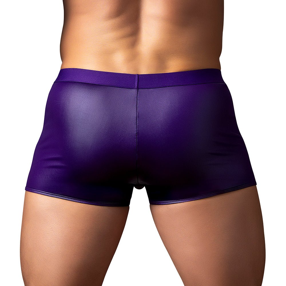 Male Power Eggplant Crossover Short Plum XL - Image 3
