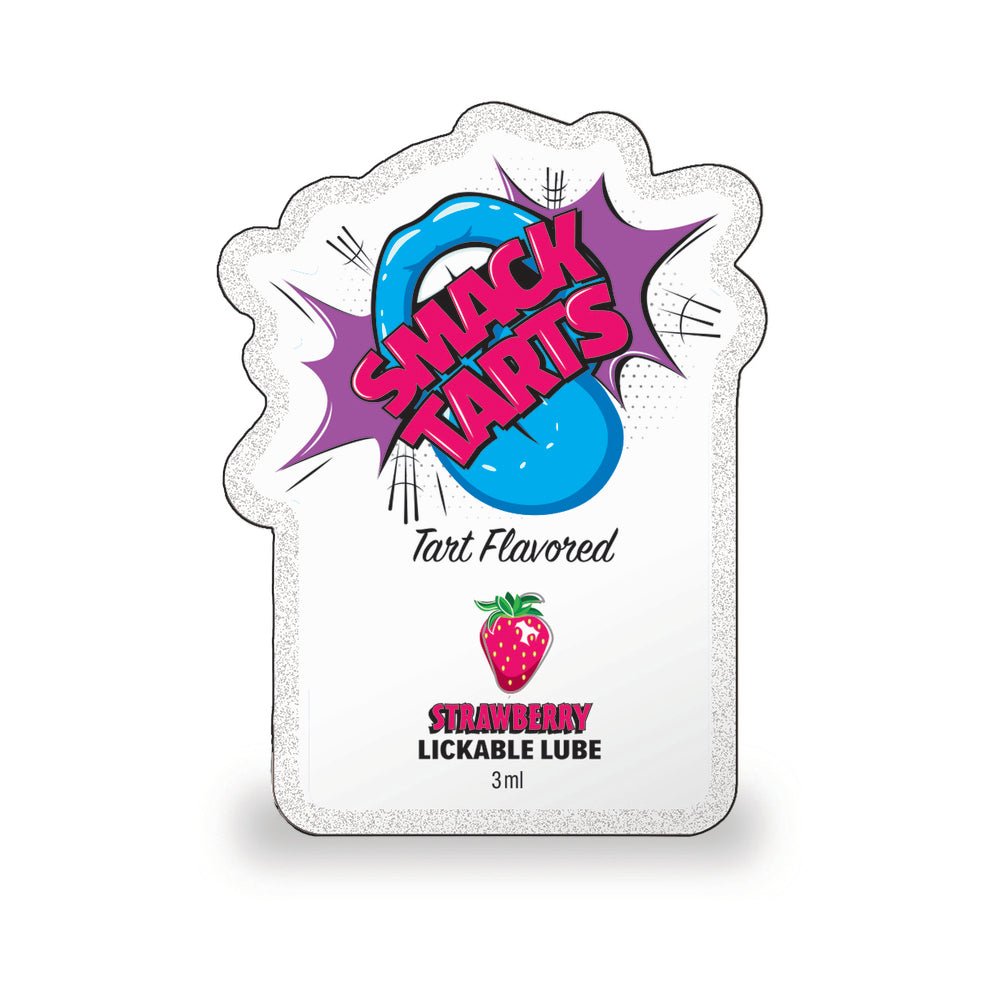 Smack Tarts Lickable Lube Sour Strawberry 3 ml Pouch 36-Piece Display - Image 2