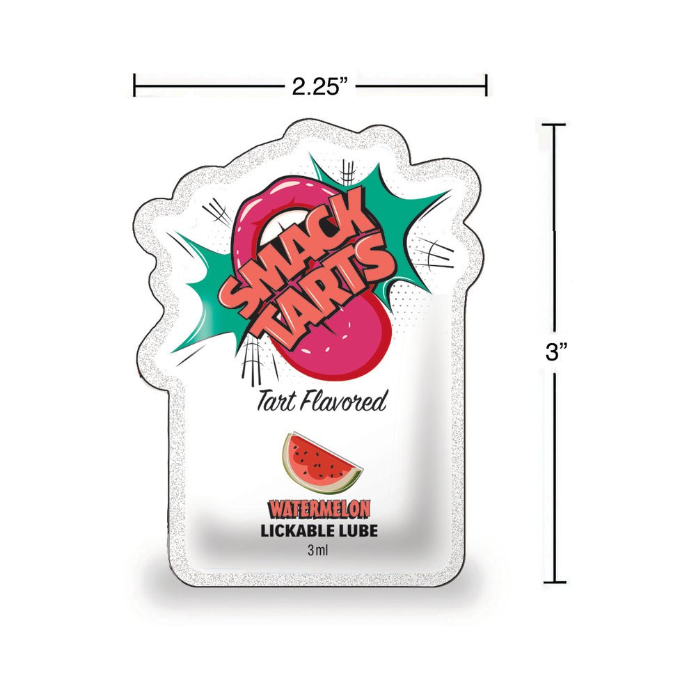 Smack Tarts Lickable Lube Sour Watermelon 3 ml Pouch 36-Piece Display - Image 3