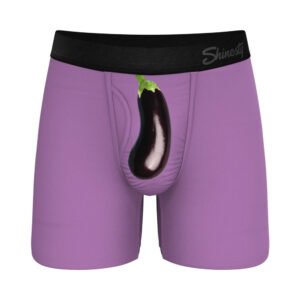 Shinesty The Double Entendre Eggplant Ball Hammock Pouch Underwear with Fly L