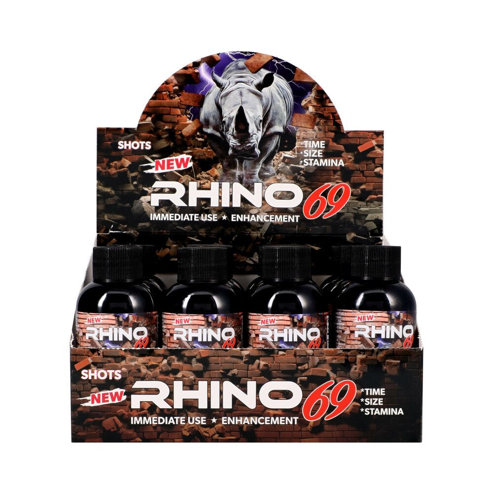 Rhino 69 Liquid Shots 2 oz. Bottles 12-Pack Display - Image 2