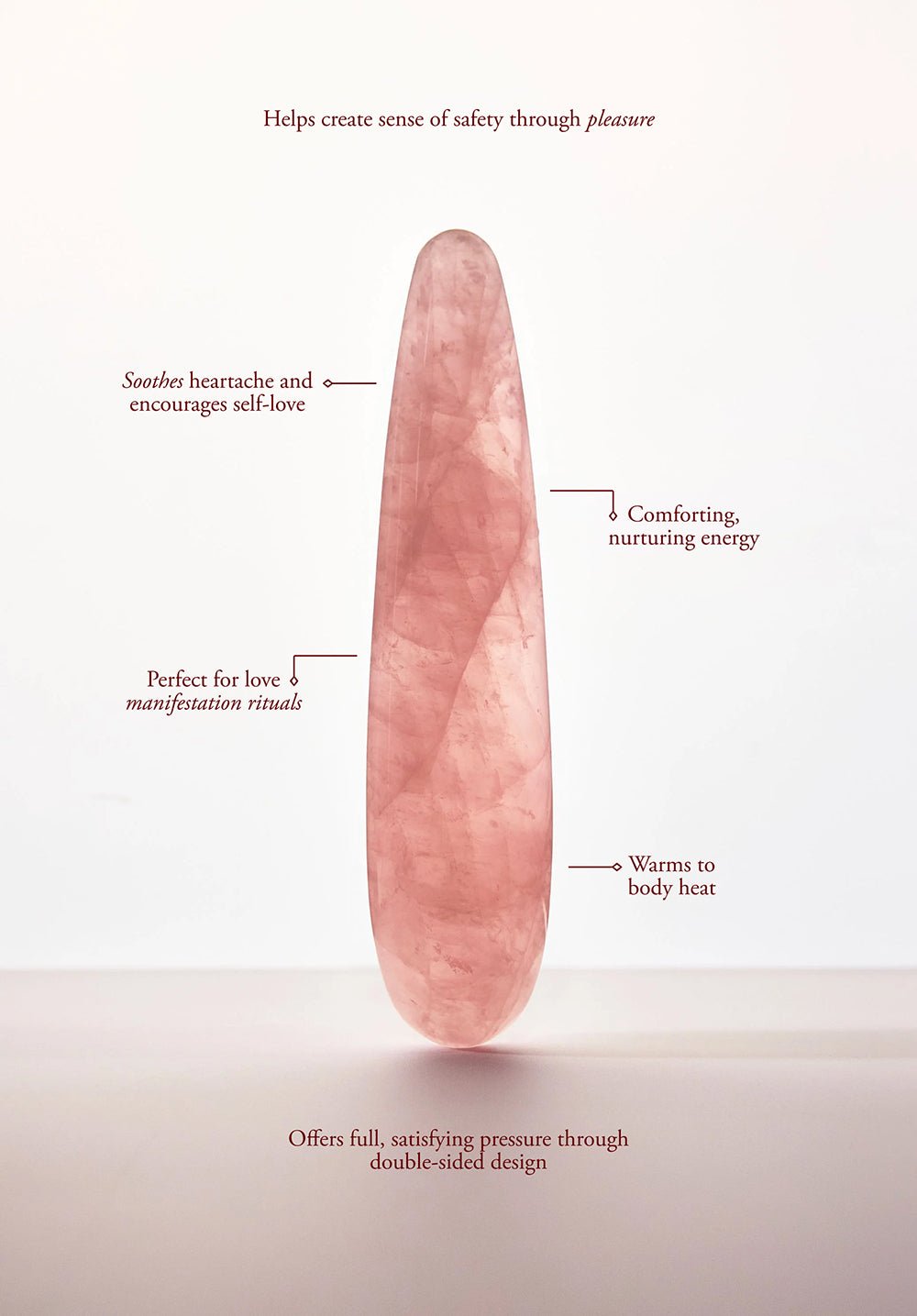 Chakrubs Heart Original Rose Quartz Wand - Image 4