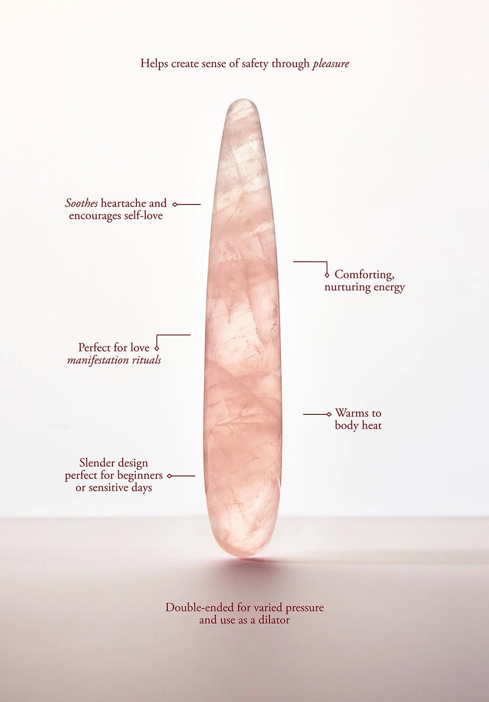 Chakrubs Heart Slim Rose Quartz Wand - Image 4