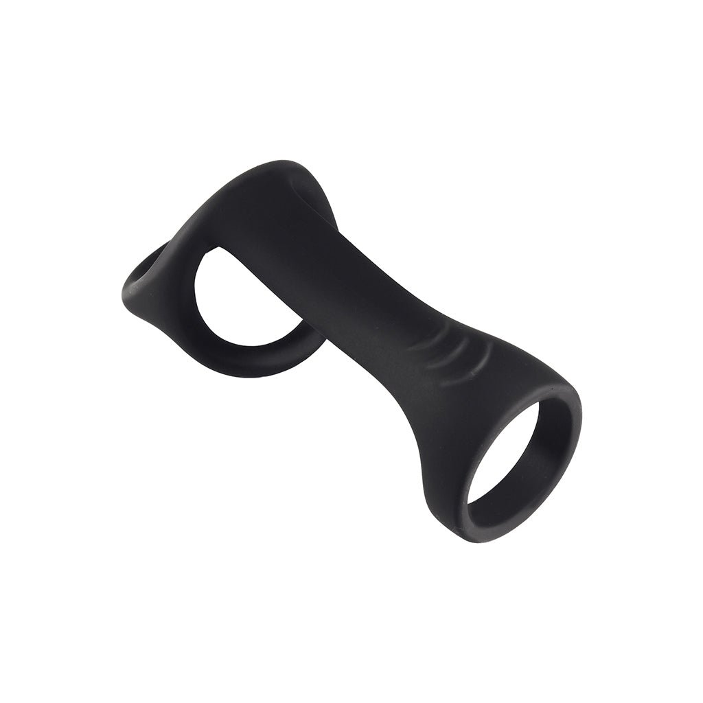 Magic Ridged Cock Strap&Ball Stretcher Black - Image 3