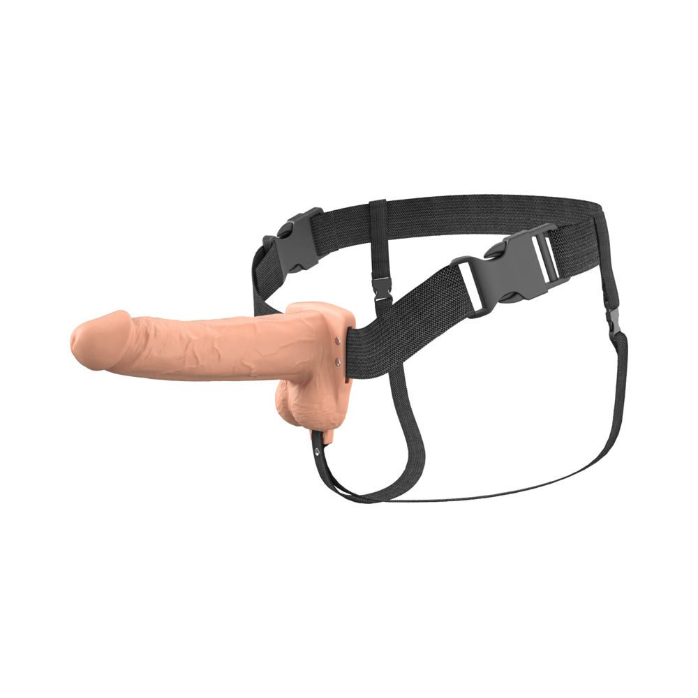 Fantasy X-Tensions Elite Vibrating Hollow Silicone Strap-On 7 in. Light - Image 3