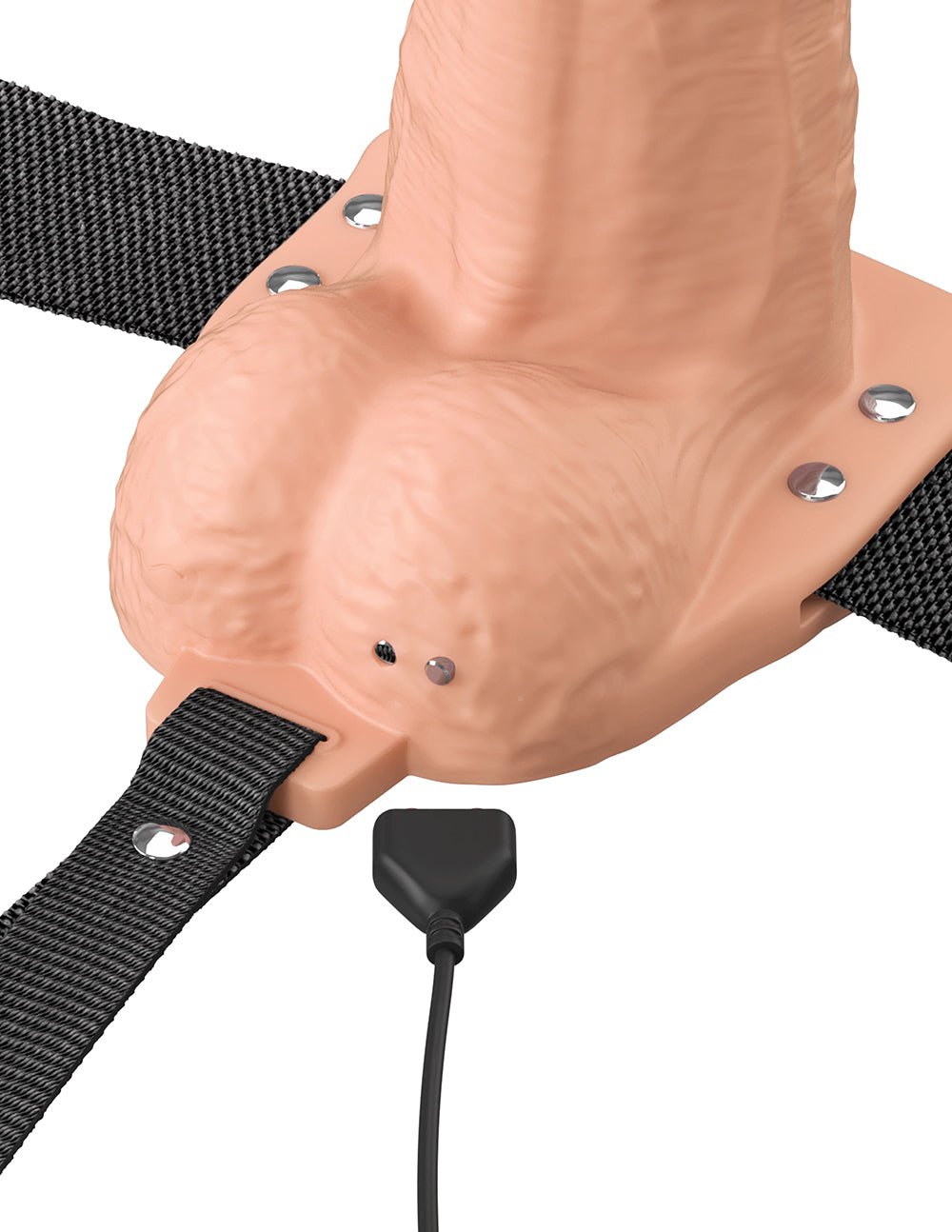 Fantasy X-Tensions Elite Vibrating Hollow Silicone Strap-On 7 in. Light - Image 8