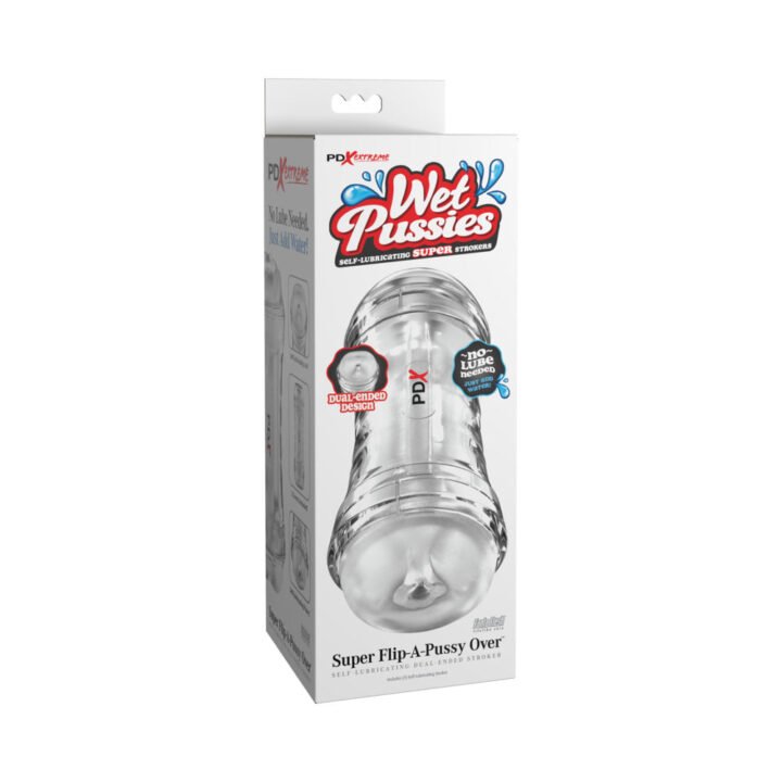 PDX Extreme Wet Pussies Super Flip-A-Pussy Over Self-Lubricating Stroker Frosted