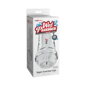 PDX Extreme Wet Pussies Super Luscious Lips Self-Lubricating Stroker Frosted