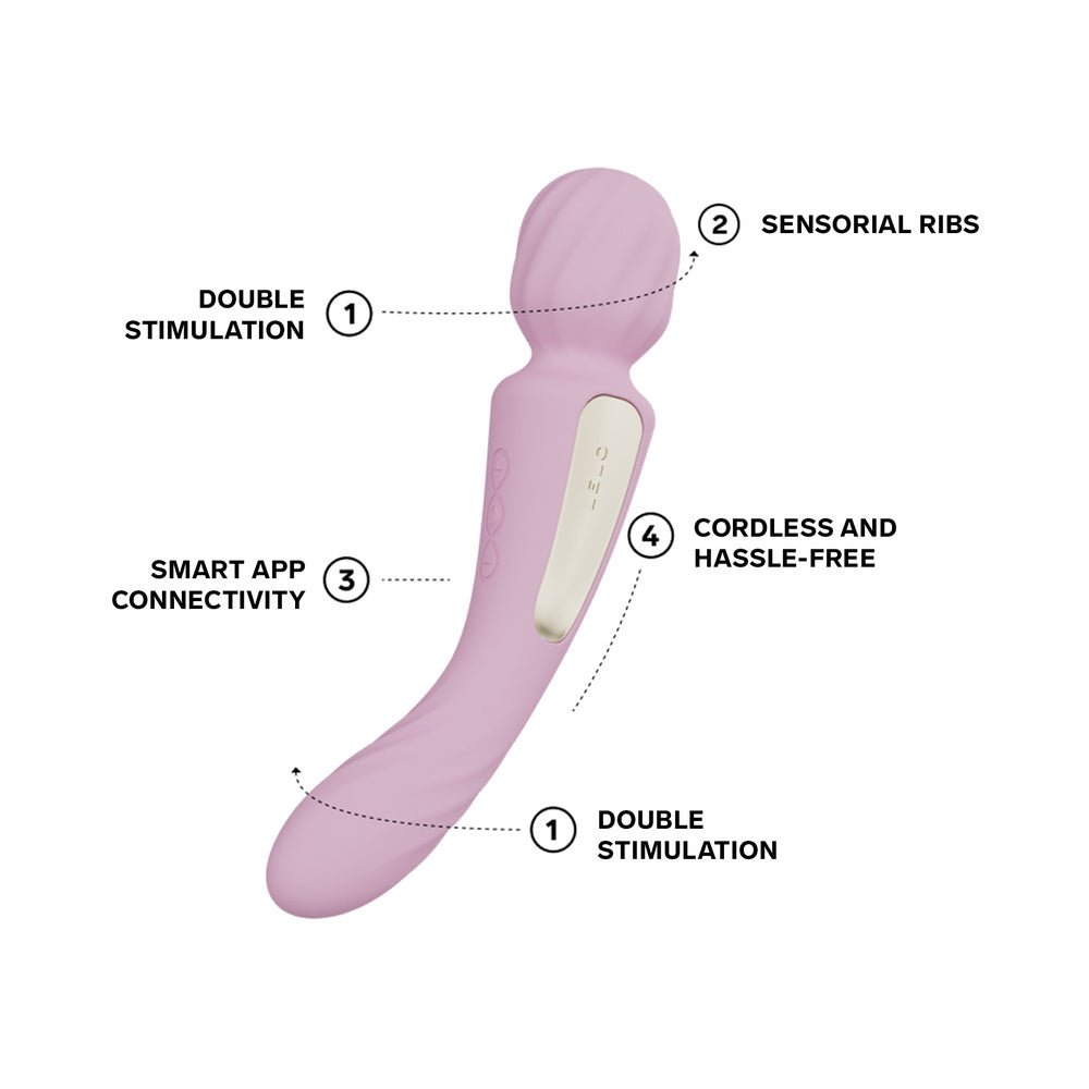 LELO SWITCH Double-Sided Wand Vibrator Soft Pink - Image 5