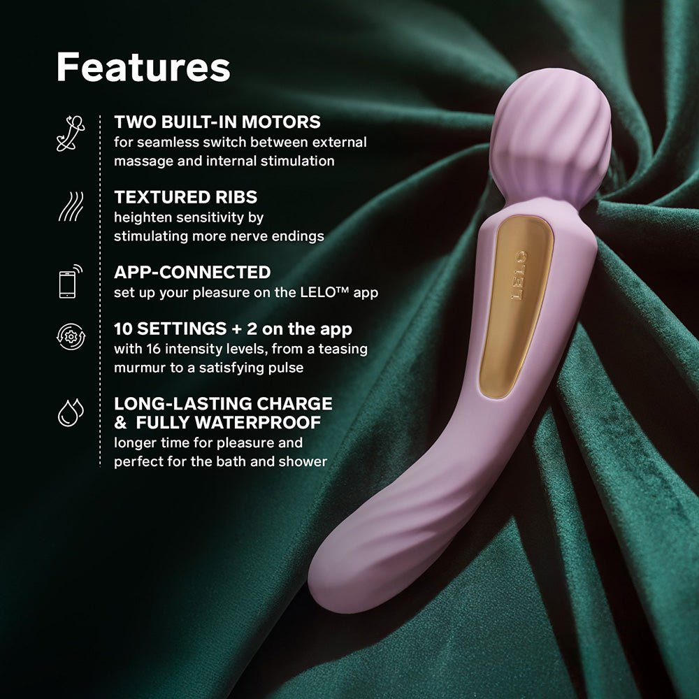 LELO SWITCH Double-Sided Wand Vibrator Soft Pink - Image 8