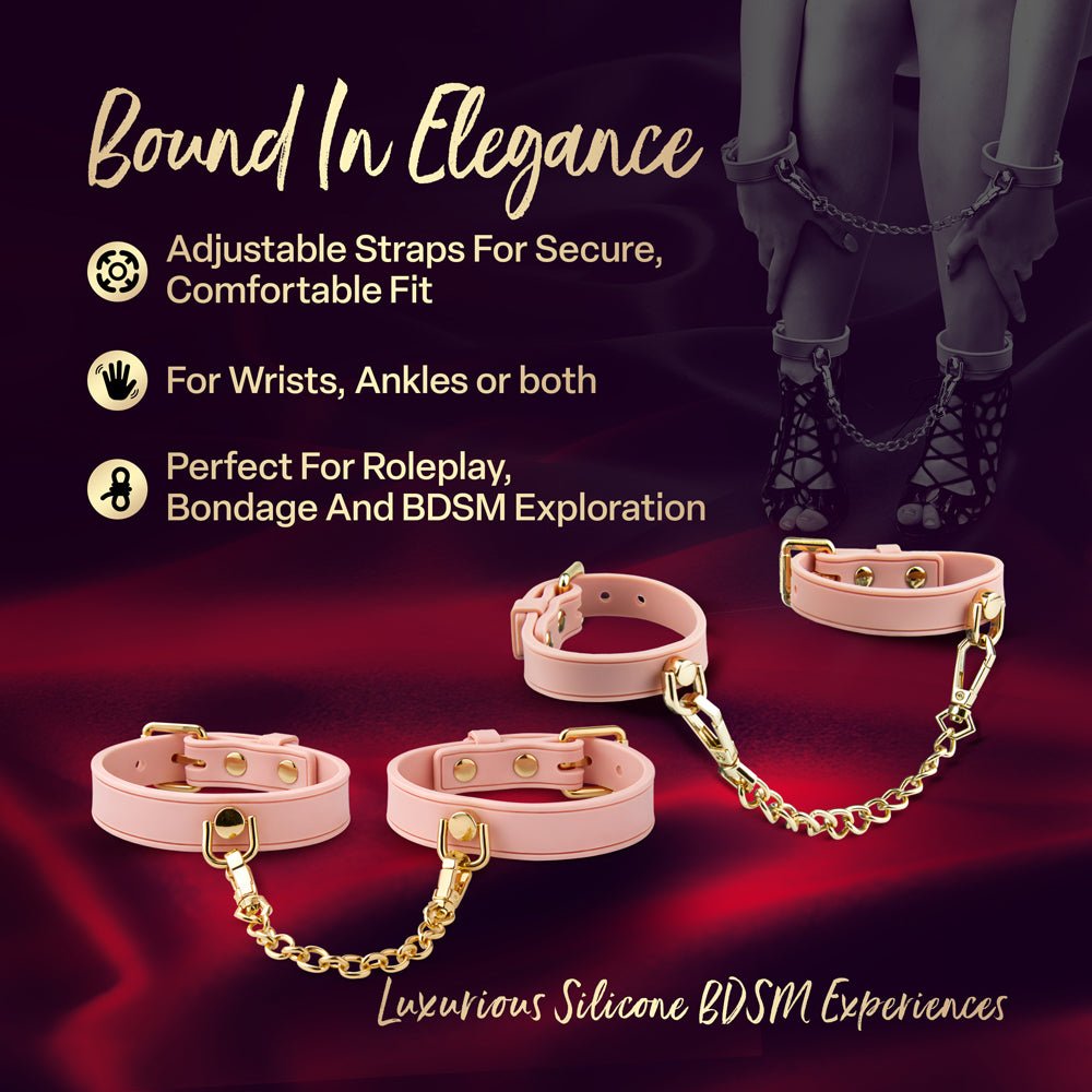 Temptasia Ardor Wrist & Ankle Restraints Pink - Image 9