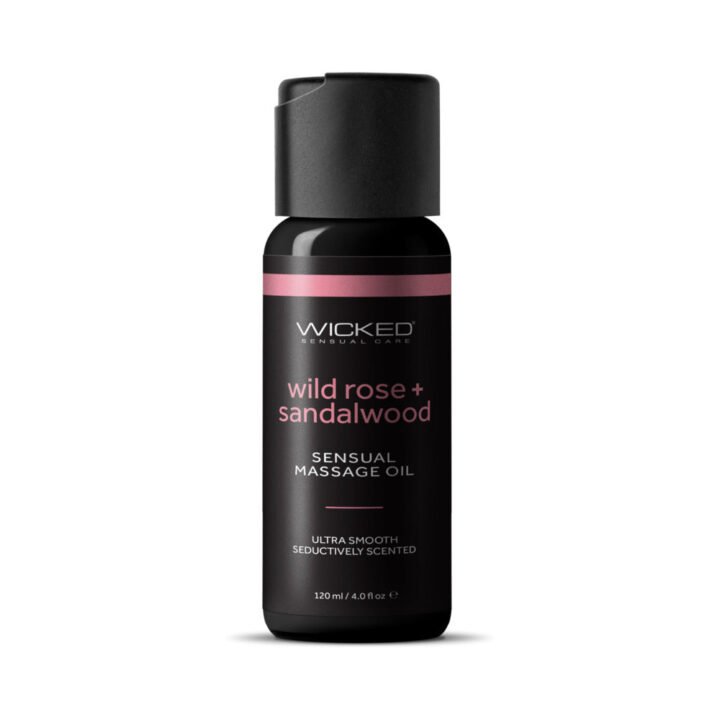 Wicked Wild Rose+Sandlewood Massage Oil 4 oz.