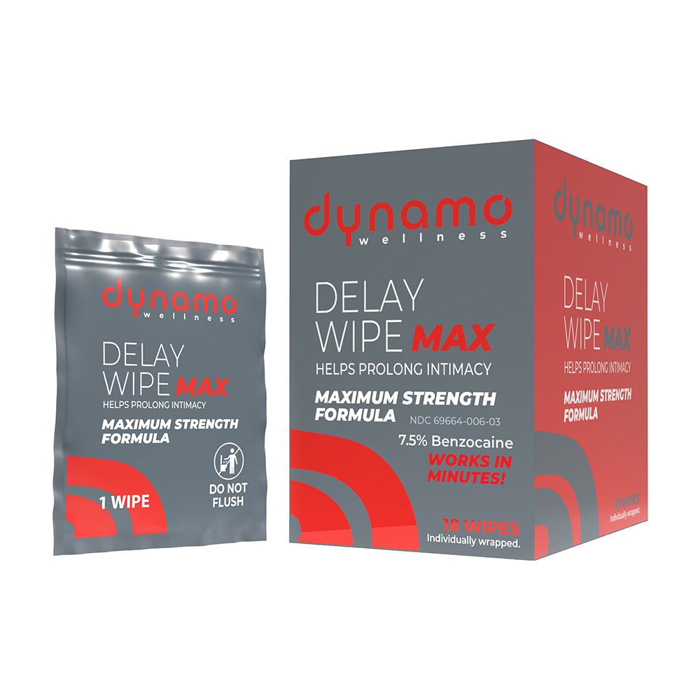 Dynamo Wellness Maximum Strength Delay Wipe 7.5% - 18 Pack
