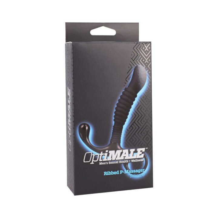 OptiMALE Ribbed Silicone P-Massager Black