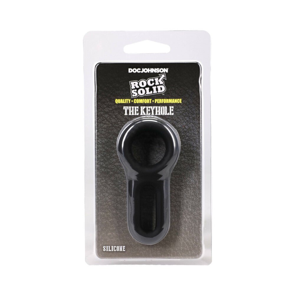 ROCK SOLID The Keyhole Silicone C-Ring Black