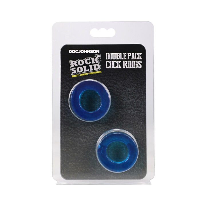 ROCK SOLID Double Pack Cock Rings Blue