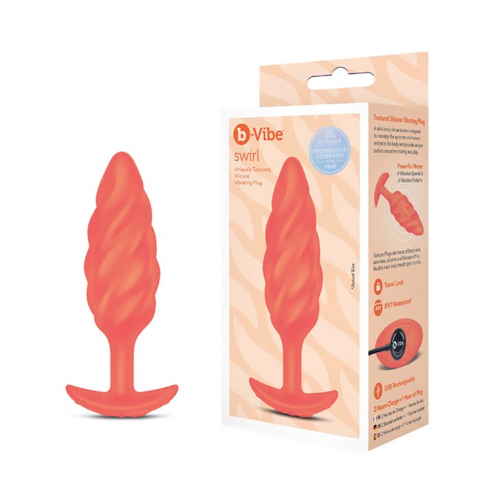 b-Vibe Swirl Texture Plug Orange