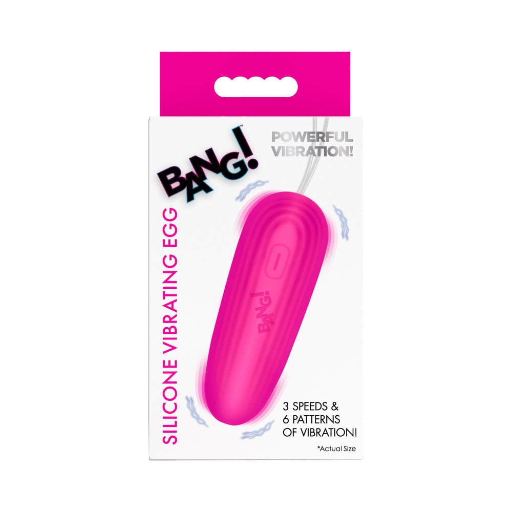 BANG! Silicone Vibrating Egg Pink - Image 9