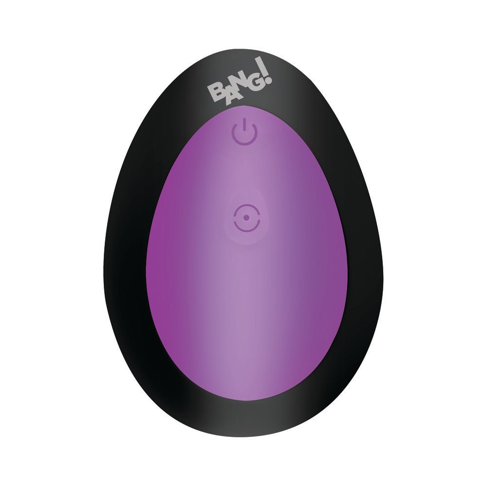BANG! Thrusting & Vibrating Silicone Butt Plug Purple - Image 5