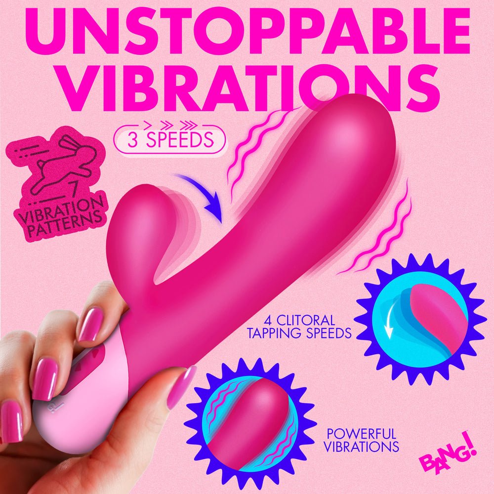BANG! Clit Tapping Vibrating Rabbit Pink - Image 10