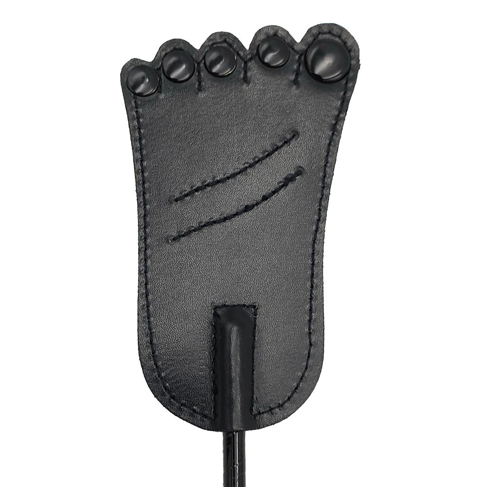 Rouge Leather Foot Riding Crop Black - Image 2