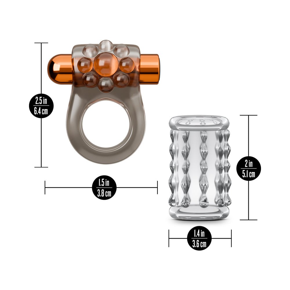 Stay Hard Vibrating Cock Ring Set with Sleeve 1 - Image 8