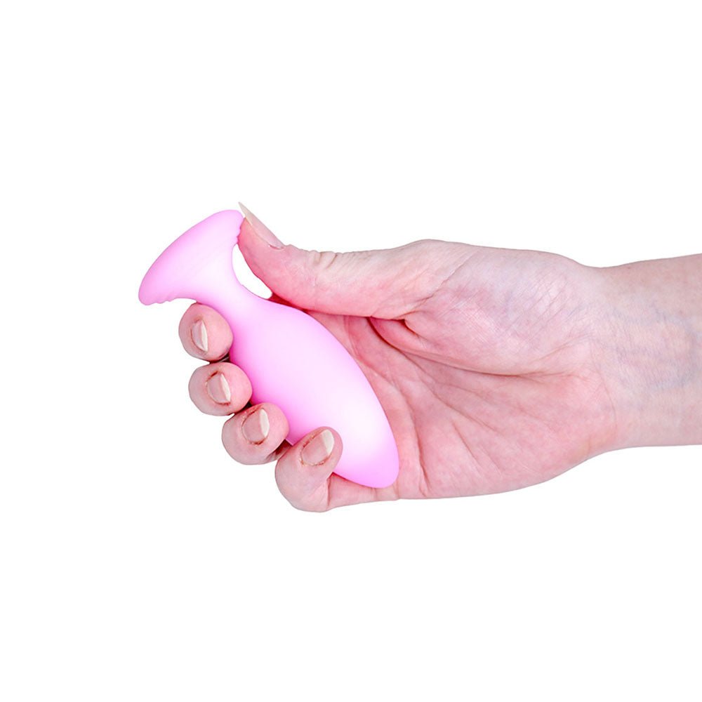 Softies Dual Layer Butt Plug 4 in. Pink - Image 4