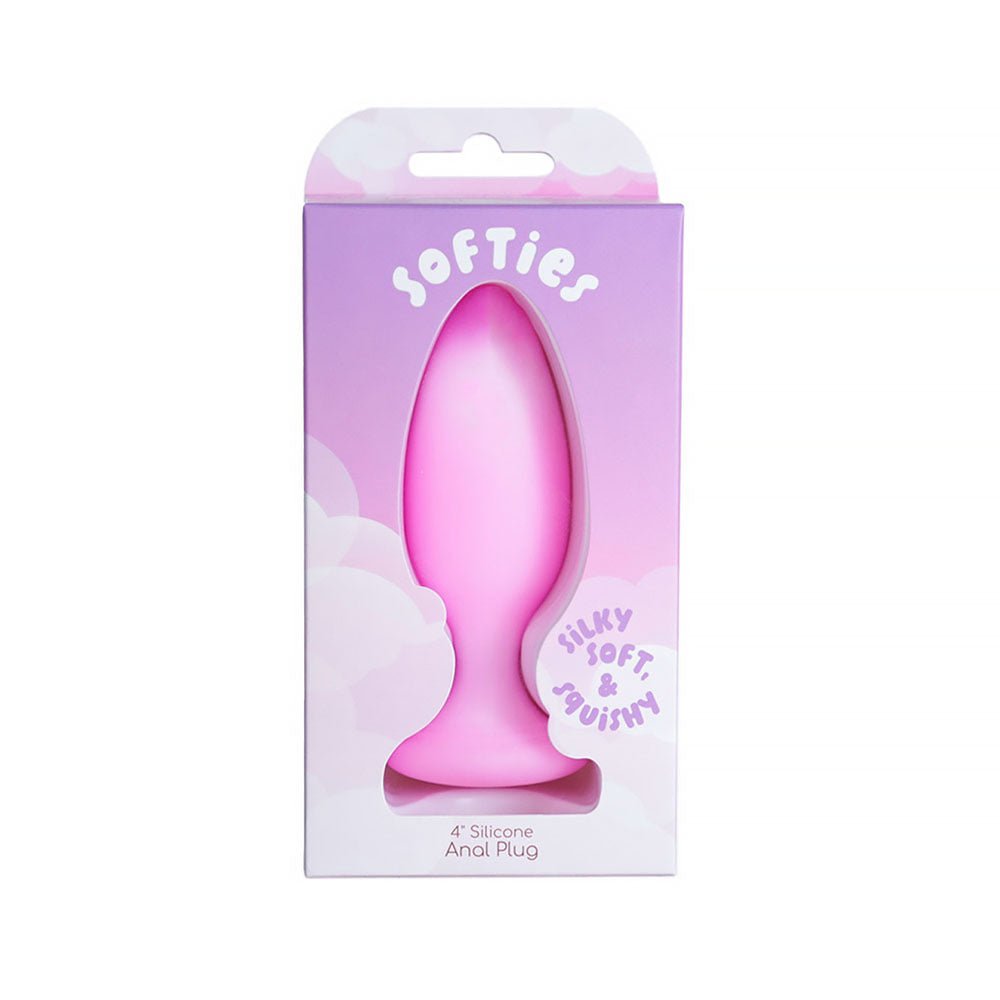 Softies Dual Layer Butt Plug 4 in. Pink - Image 7