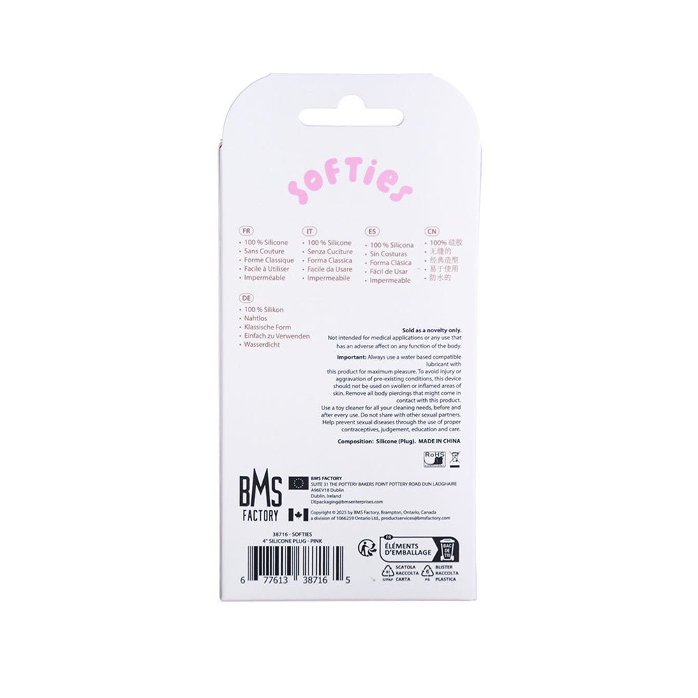 Softies Dual Layer Butt Plug 4 in. Pink - Image 8
