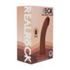 Realrock Dual Density Silicone Realistic Curved Dildo 6 in. Brown