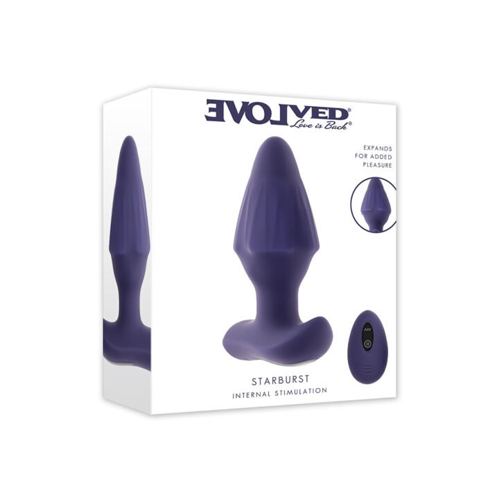 Evolved Starburst Expandable Anal Plug Purple