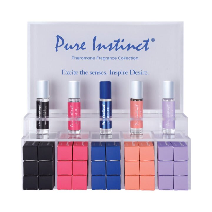 Pure Instinct Pheromone Pefume Oil Acrylic Display with Testers (36pcs) + 5 Free Fragrances