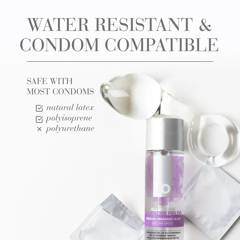 JO All-In-One Sensual Massage Glide Lavender 4 oz. - Image 6