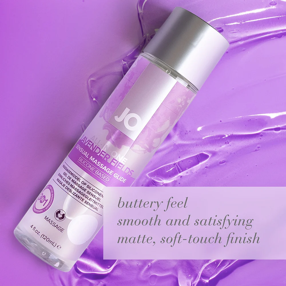 JO All-In-One Sensual Massage Glide Lavender 4 oz. - Image 7