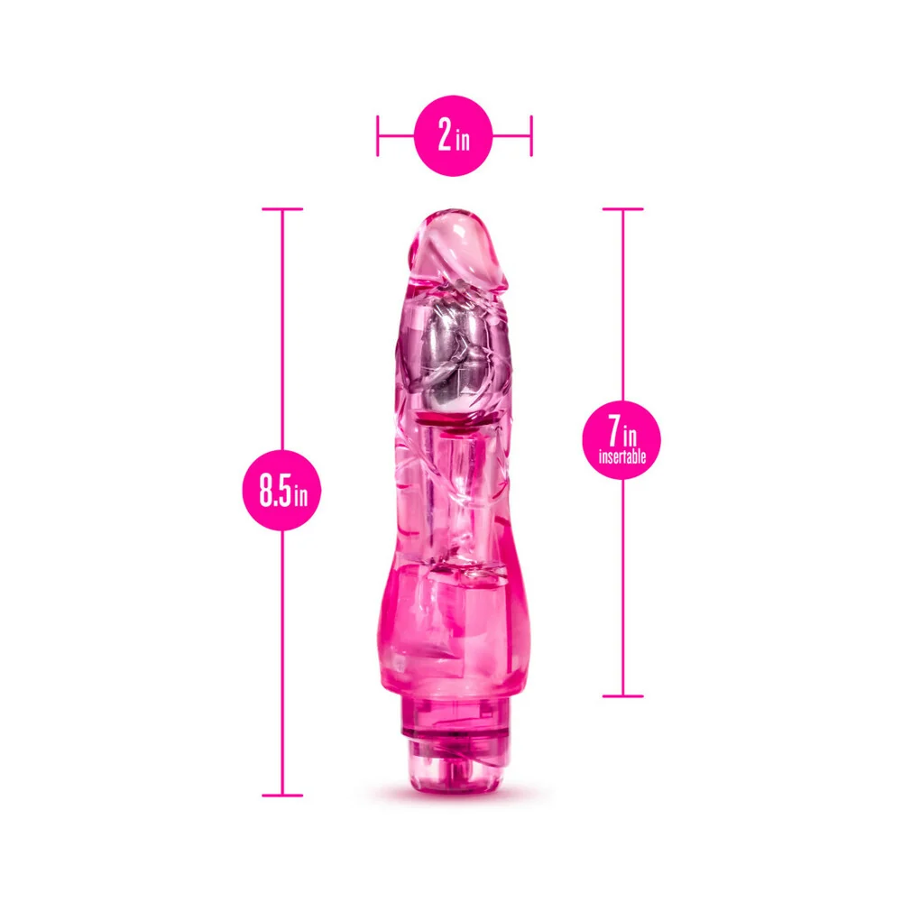 Naturally Yours Fantasy Vibe Realistic 8.5 in. Vibrating Dildo Pink - Image 13