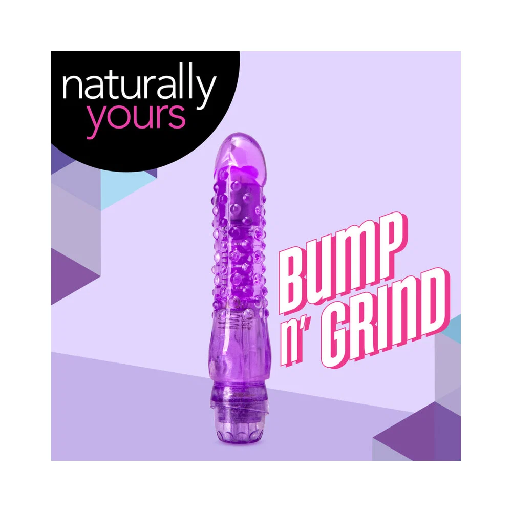 Naturally Yours Bump n'' Grind Textured Slimline Vibrator Purple - Image 11