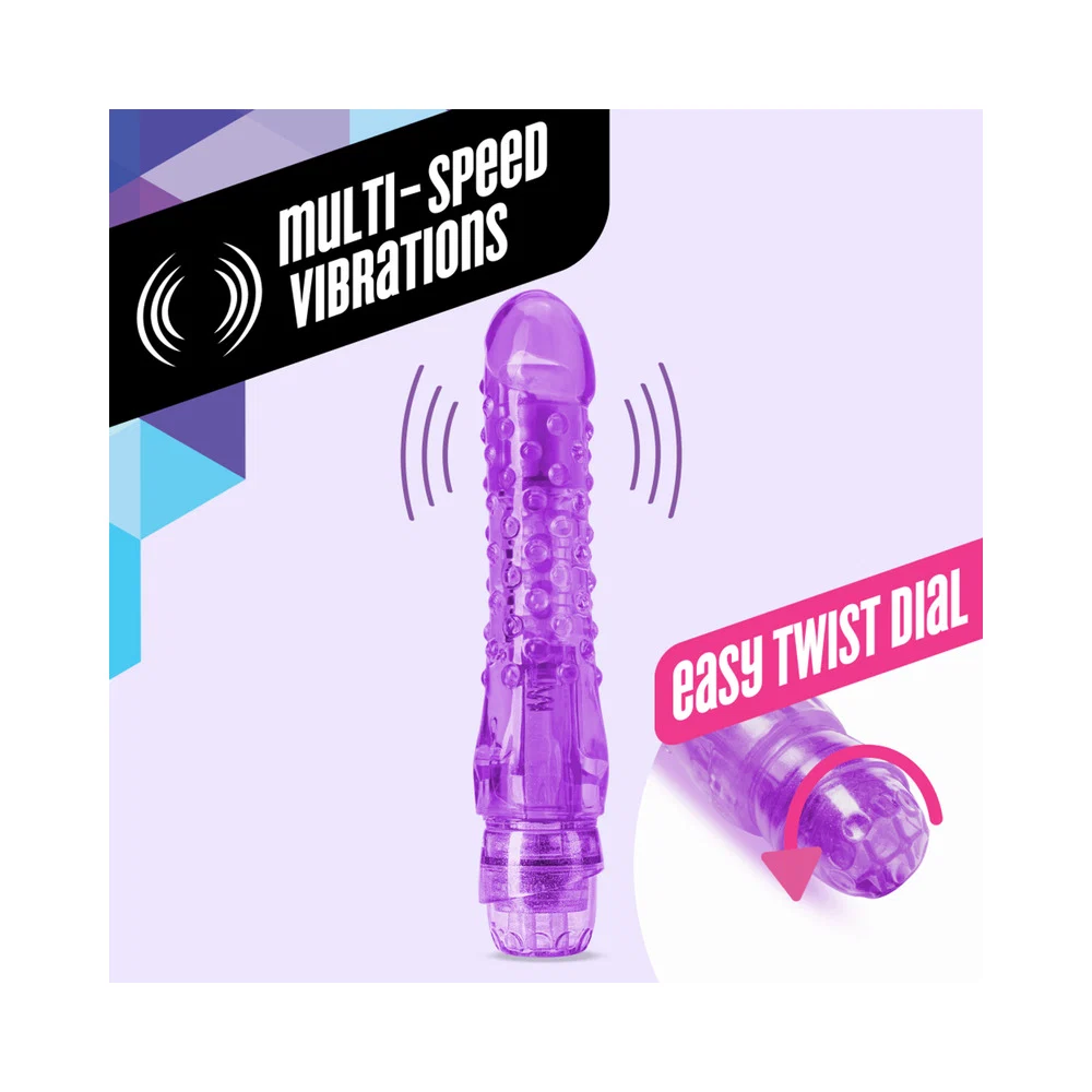 Naturally Yours Bump n'' Grind Textured Slimline Vibrator Purple - Image 12