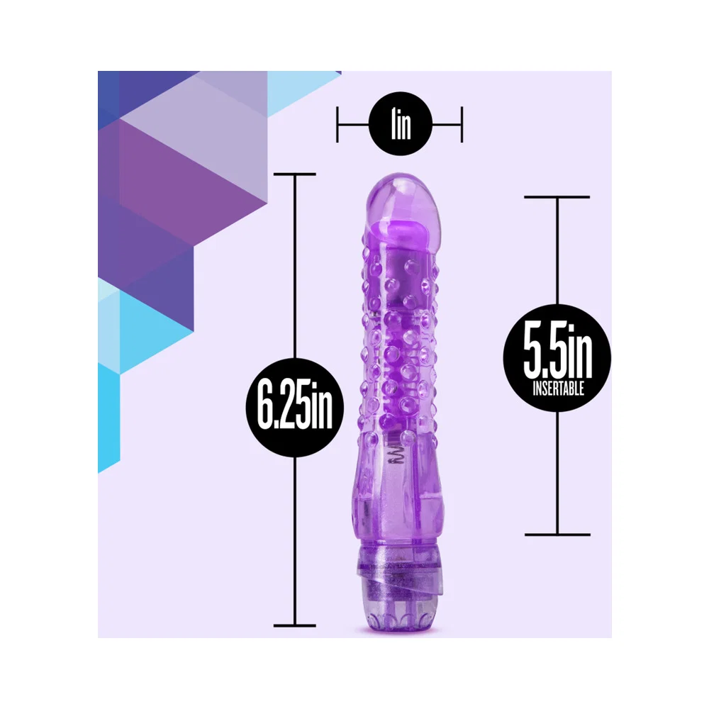 Naturally Yours Bump n'' Grind Textured Slimline Vibrator Purple - Image 13