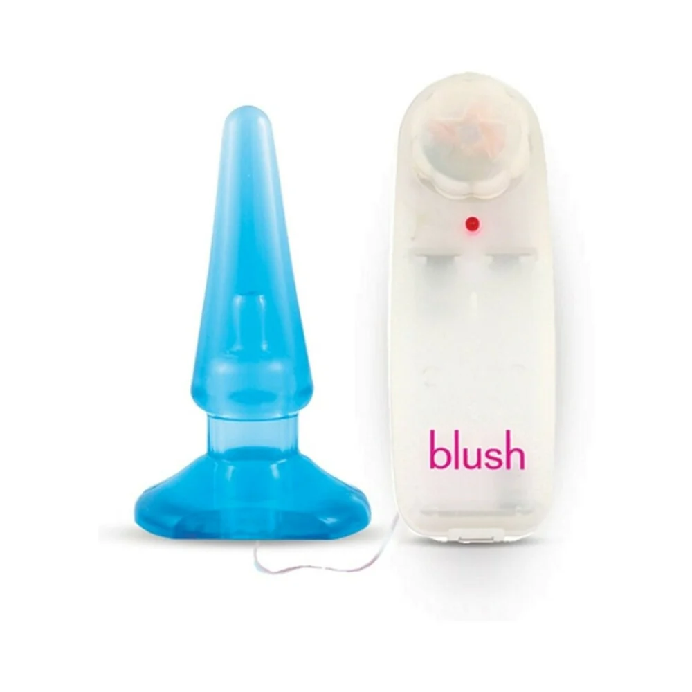 B Yours Basic Anal Pleaser Remote-Controlled Vibrating Anal Plug Blue - Image 6