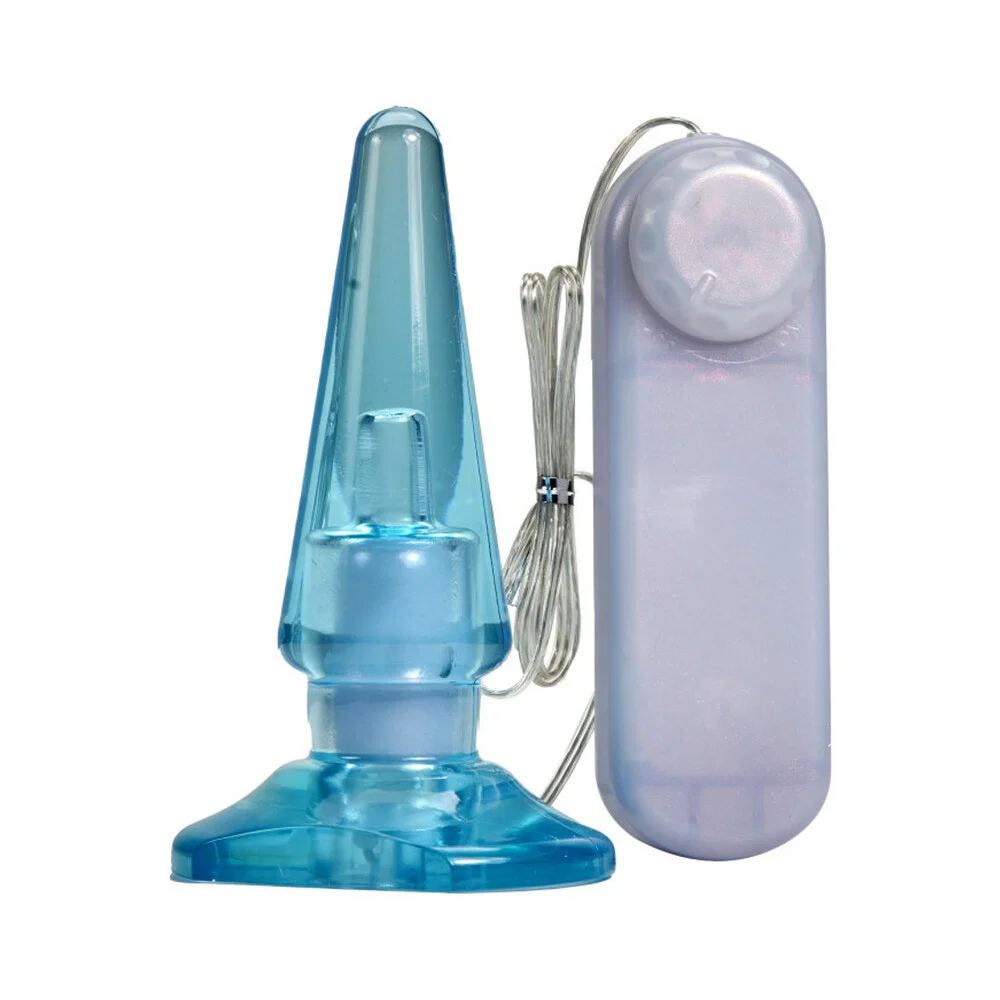 B Yours Basic Anal Pleaser Remote-Controlled Vibrating Anal Plug Blue - Image 7