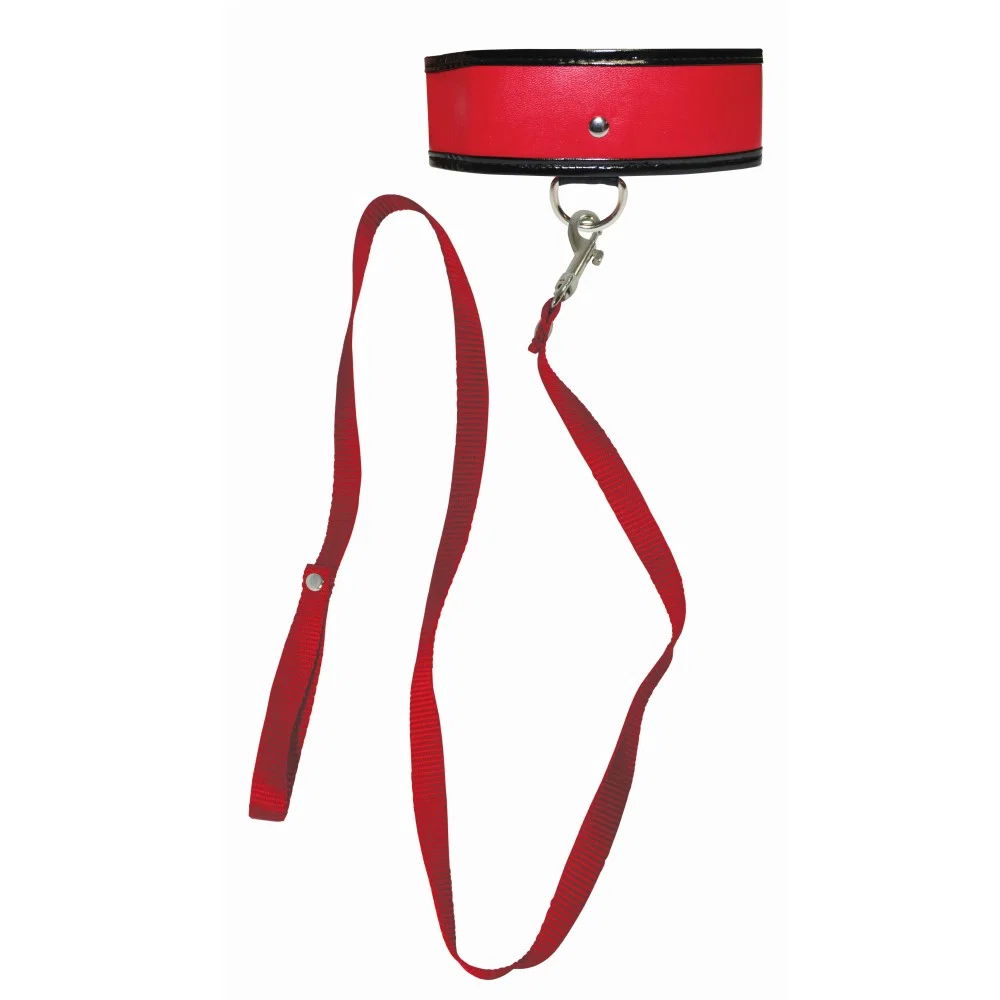 Sportsheets Sex & Mischief Adjustable Leash & Collar Red - Image 2