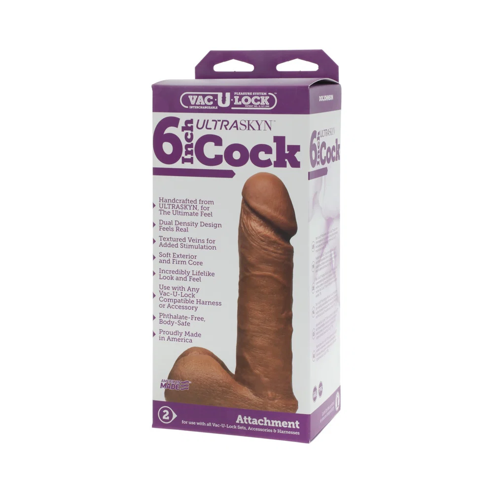 Vac-U-Lock - 6-Inch ULTRASKYN Cock Brown - Image 8