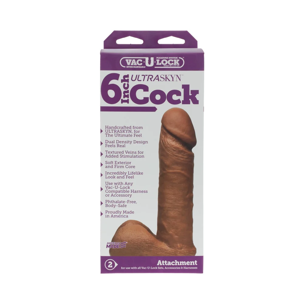 Vac-U-Lock - 6-Inch ULTRASKYN Cock Brown - Image 9