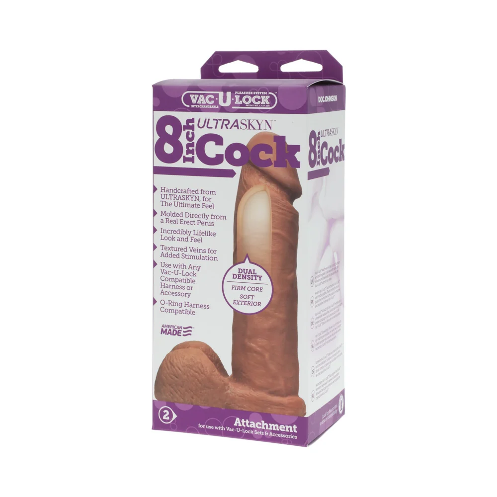 Vac-U-Lock - 8-Inch ULTRASKYN Cock Brown - Image 8