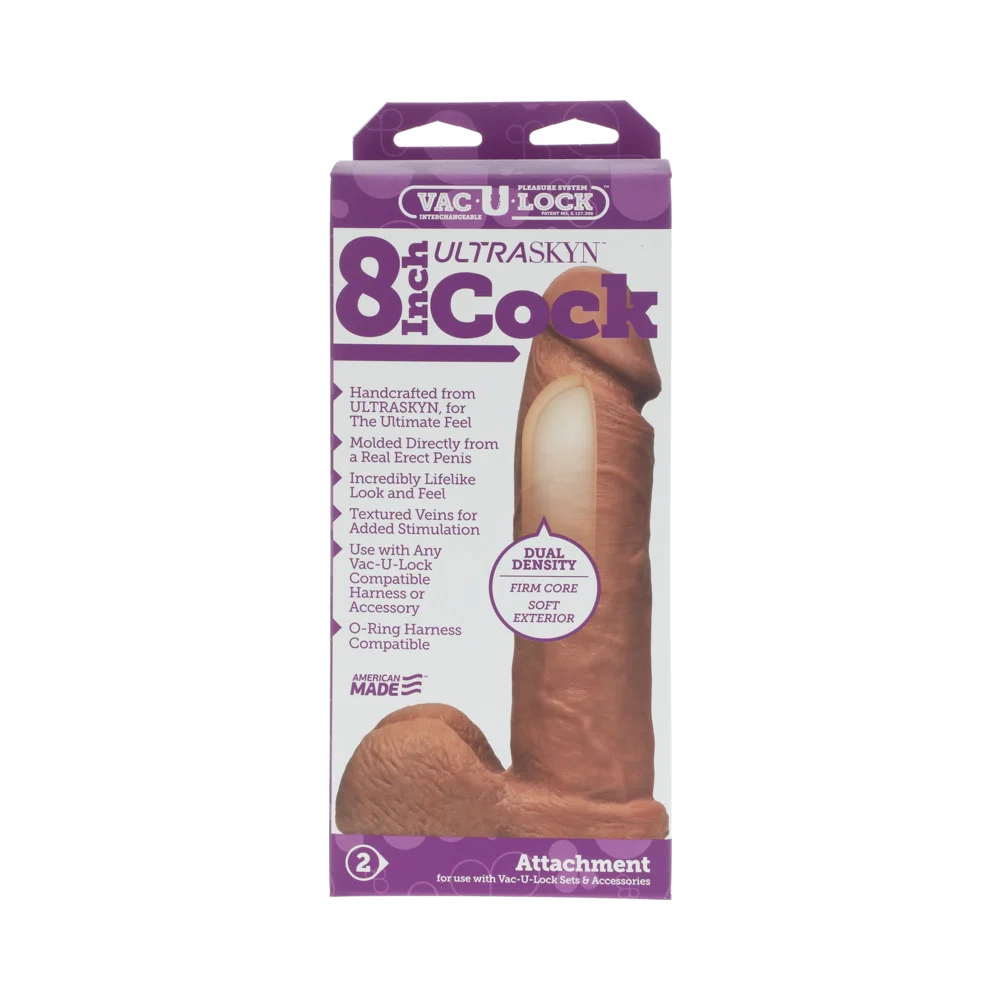 Vac-U-Lock - 8-Inch ULTRASKYN Cock Brown - Image 9