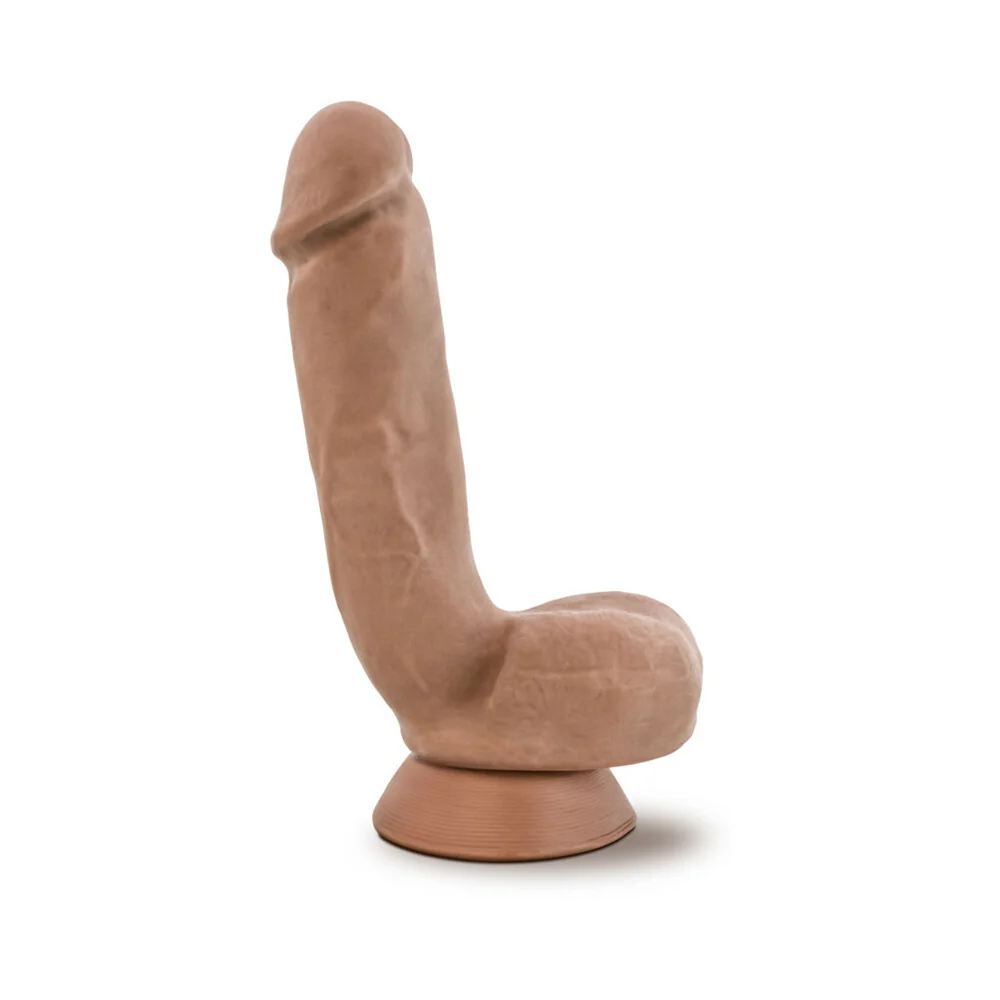 Au Naturel Macho 8.5 in. Posable Dual Density Dildo with Balls Tan - Image 11